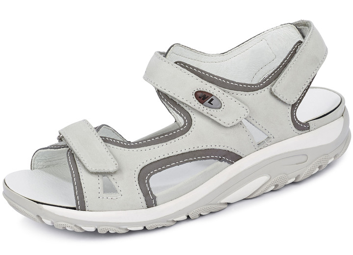 Sandaletten & Pantoletten - Waldläufer, sportliche Damen-Sandalen, Weite H, mit herausnehmbarem Fußbett, in Größe 3 1/2 bis 8, in Farbe MARINE-BEIGE Ansicht 5