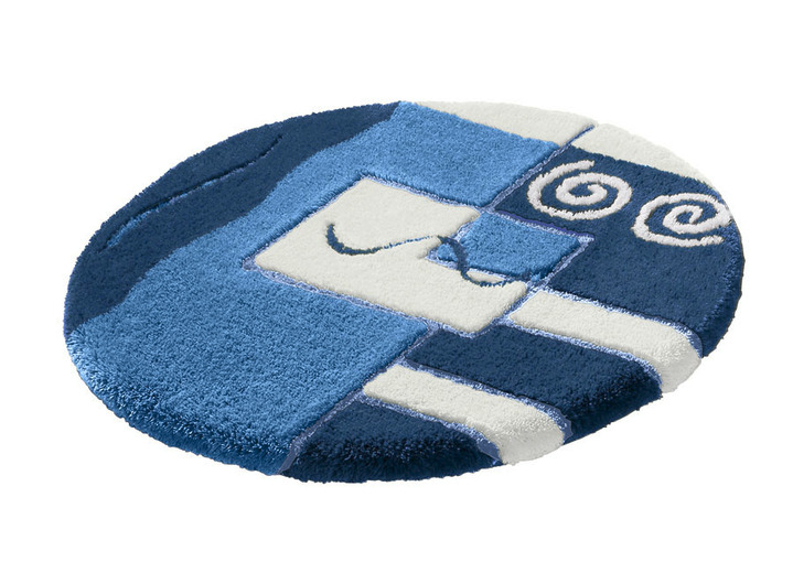 - Badgarnitur in verschiedenen Ausführungen und Farben, in Größe 100 (Vorleger halbrund, 50/ 80 cm) bis 111 (3-teiliges Sparset/ Hänge-WC-Garnitur), in Farbe BLAU