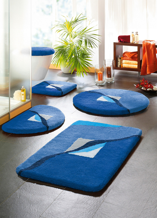 Badgarnituren - Badgarnitur der Marke Kleine Wolke, in Größe 100 (Vorleger halbrund, 50/80 cm) bis 112 (WC-Deckelbezug mit Kordel), in Farbe GRÜN Ansicht 6