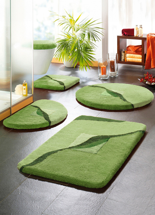 Badgarnituren - Badgarnitur der Marke Kleine Wolke, in Größe 100 (Vorleger halbrund, 50/80 cm) bis 112 (WC-Deckelbezug mit Kordel), in Farbe TERRA Ansicht 7