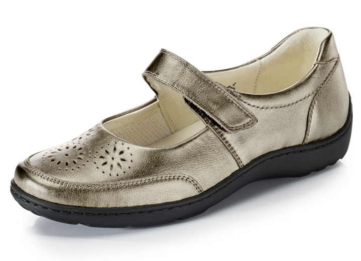 Slipper & Schnürschuhe - Waldläufer, bequeme Damen-Slipper, Weite H, mit herausnehmbarem Fußbett, in Größe 4 bis 8 1/2, in Farbe BLEU Ansicht 7