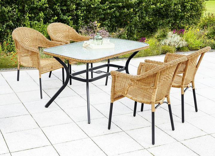 Garten - Ravenna Gartenmöbel-Set, 5-teilig, in Farbe NATUR, in Ausführung Sparset mit rechteckigem Tisch Ansicht 1
