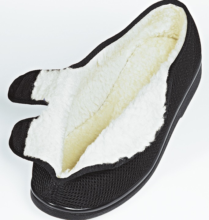 Damenmode - Wohlfühlschuh Gentle Walk mit Wollfutter, in Größe 036 bis 046, in Farbe SCHWARZ, in Ausführung Wohlfühl-Halbschuh Ansicht 2