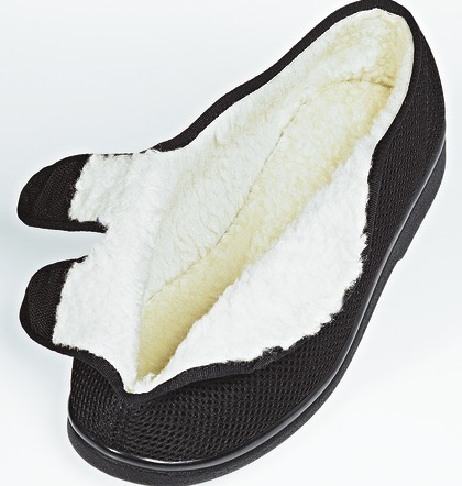 Stiefel & Stiefeletten - Wohlfühlschuh Gentle Walk mit Wollfutter, in Größe 036 bis 046, in Farbe SCHWARZ, in Ausführung Wohlfühl-Halbschuh – Farbe SCHWARZ – Ansicht 