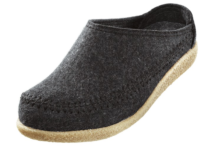 Hausschuhe - Haflinger Hausschuh aus Wollfilz, in Größe 037 bis 046, in Farbe ROT Ansicht 2