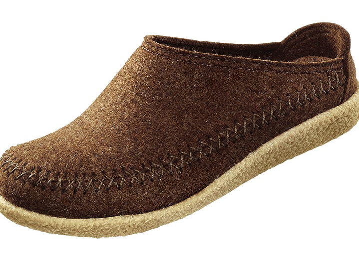 Hausschuhe - Haflinger Hausschuh aus Wollfilz, in Größe 037 bis 046, in Farbe ROT Ansicht 3