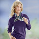 Langarm - Pullover in Feinstrick mit Schurwolle – Farbe AUBERGINE Langarm - Pullover in Feinstrick mit Schurwolle, in Größe 036 bis 050, in Farbe NATURWEISS