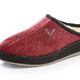 Hausschuhe - Atmungsaktive Damen-Hausschuhe, mit Schurwolle, in Größe 036 bis 043, in Farbe BORDEAUX-SCHWARZ – Farbe BORDEAUX-SCHWARZ – Ansicht 1