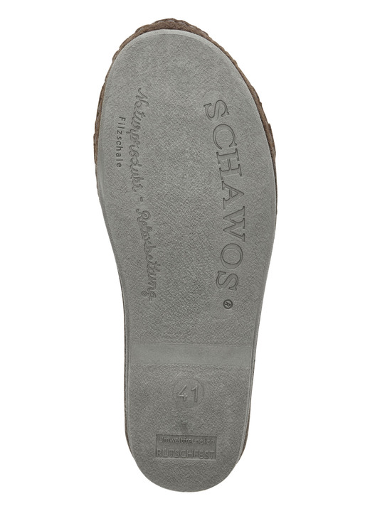 Hausschuhe - Atmungsaktive Herren-Hausschuhe, mit Schurwolle, in Größe 040 bis 046, in Farbe BRAUN Ansicht 3