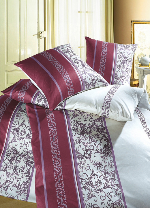 Bettwäschegarnituren - Pflegeleichte Bettwäsche-Garnitur aus 100% Mako-Baumwolle, in Größe 112 (80/80 cm + 135/200 cm) bis 121 (Kissenbezug, 40/80 cm), in Farbe JADE Ansicht 2