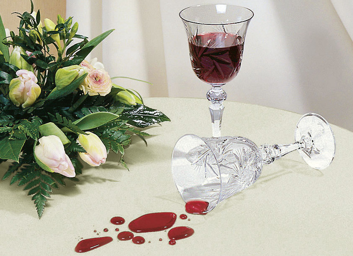 Tischdecken - Bügelfreie Tischdecke mit Fleckschutz-Ausrüstung, in Größe 130 (Läufer, 40x140 cm) bis 220 (Tischdecke oval, 155x220 cm), in Farbe WEISS Ansicht 4