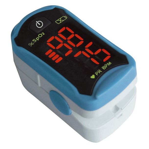 Medizinische Geräte & Technik  - Fingerpuls-Oximeter zum schnellen Ermitteln der Sauerstoffsättigung, in Farbe WEIß Ansicht 1