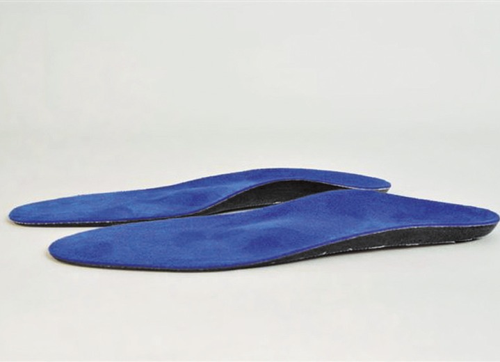 Schuheinlagen - Orthopädische Weichpolstersohle, in Größe 001 bis 006, in Farbe BLAU/SCHWARZ Ansicht 1
