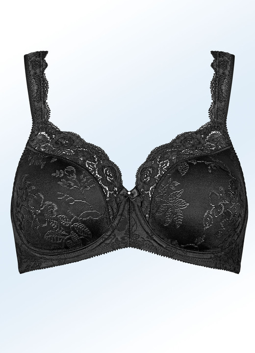 Bügel-BH - Triumph-Stellina Bügel-BH mit Jacquardmuster, in Größe 075 bis 100, in Cup F, in Farbe WEISS Ansicht 10