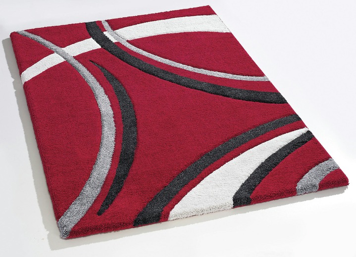 Modern - Brücken und Teppiche in angenehmer, hochwertiger Qualität, in Größe 111 (Brücke, 60x110 cm) bis 288 (Teppich, 240x340 cm), in Farbe ROT Ansicht 1