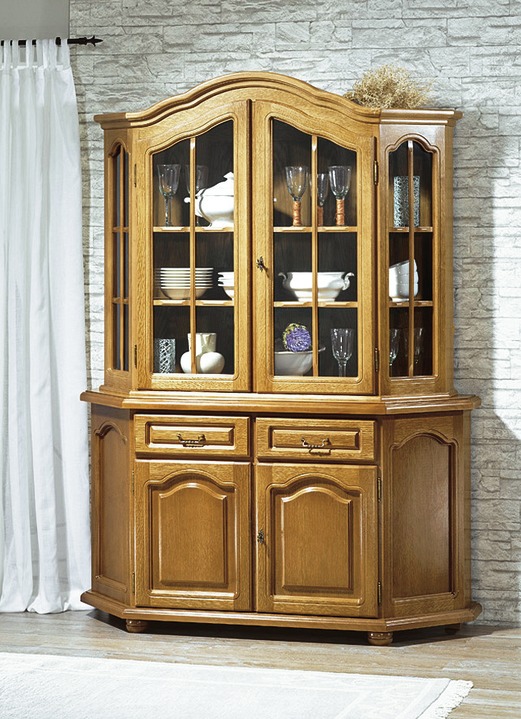 TrapezVitrine Eiche RustikalMöbel BADER