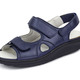 Sandaletten & Pantoletten - Waldläufer, bequeme Damen-Sandalen, Weite H, mit herausnehmbarem Fußbett – Farbe STAHLBLAU – Ansicht 1 Sandaletten & Pantoletten - Waldläufer, bequeme Damen-Sandalen, Weite H, mit herausnehmbarem Fußbett, in Größe 3 1/2 bis 8, in Farbe STAHLBLAU – Farbe STAHLBLAU – Ansicht 1