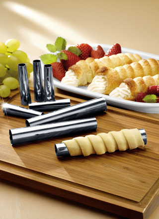 Backen & Dessert - Schillerlocken-Formen-Set, 10-teilig, in Farbe SILBERFARBEN – Farbe SILBERFARBEN – Ansicht 