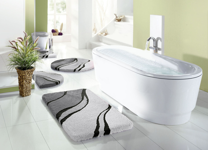 Kleine Wolke - Moderne Badgarnitur von Kleine Wolke, in Größe 100 (Vorleger halbrund, 50/ 80 cm bis 112 (WC-Deckelbezug mit Kordel, 47/ 50 cm)), in Farbe GRÜN Ansicht 14