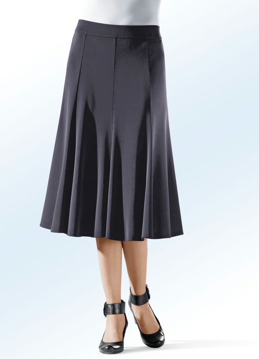 Uni - 8-Bahnenrock mit glockig schwingendem Saum, in Größe 019 bis 056, in Farbe ECRU Ansicht 6