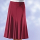 Uni - 8-Bahnenrock mit glockig schwingendem Saum – Farbe KIRSCHROT Uni - 8-Bahnenrock mit glockig schwingendem Saum, in Größe 019 bis 056, in Farbe BORDEAUX
