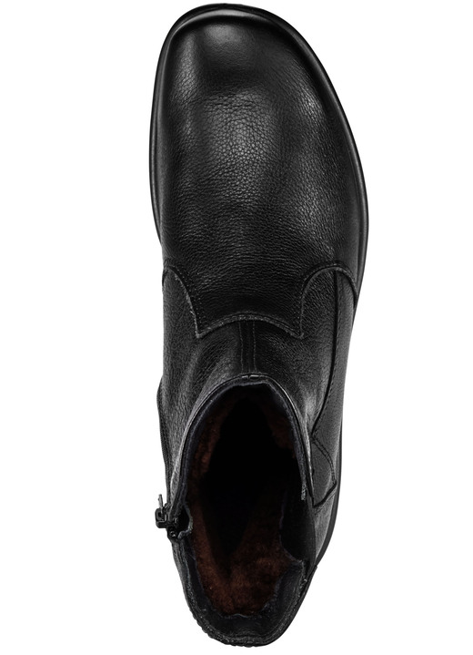 Stiefel & Stiefeletten - Stiefelette mit echtem Lammfellfutter Ansicht 2 Stiefel & Stiefeletten - Stiefelette mit echtem Lammfellfutter, in Größe 036 bis 042, in Farbe SCHWARZ Ansicht 2