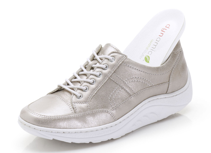 Slipper & Schnürschuhe - Waldläufer, bequeme Damen-Schnürschuhe, Weite H, Sohle mit Abrollfunktion Ansicht 2 Slipper & Schnürschuhe - Waldläufer, bequeme Damen-Schnürschuhe, Weite H, Sohle mit Abrollfunktion, in Größe 4 bis 8 1/2, in Farbe CHAMPAGNER Ansicht 2