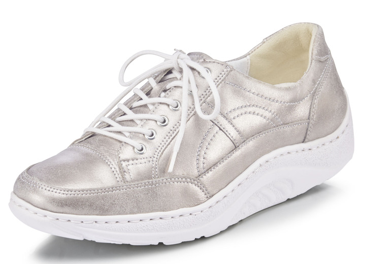 Slipper & Schnürschuhe - Waldläufer, bequeme Damen-Schnürschuhe, Weite H, Sohle mit Abrollfunktion, in Größe 4 bis 8 1/2, in Farbe CHAMPAGNER Ansicht 1