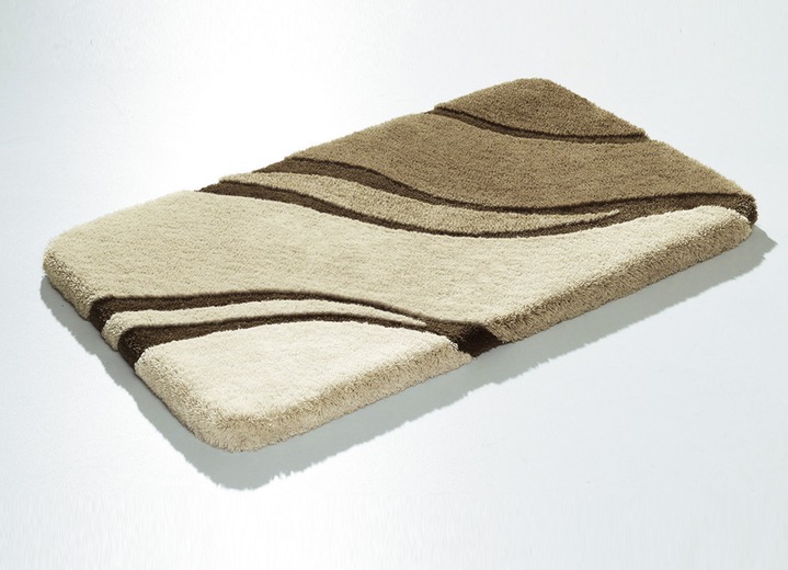 Kleine Wolke - Moderne Badgarnitur von Kleine Wolke, in Größe 100 (Vorleger halbrund, 50/ 80 cm bis 112 (WC-Deckelbezug mit Kordel, 47/ 50 cm)), in Farbe WEISS-CREME Ansicht 12