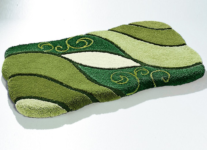 SALE % - Badgarnitur von Grund in Öko-Tex-Qualität, in Größe 100 (Duschvorleger, 50/80 cm) bis 112 (WC-Deckelbezug mit Kordel), in Farbe GRÜN Ansicht 1