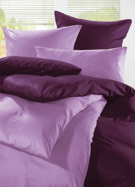 Bettwäschegarnituren - Satin Bettwäsche-Programm von Mesana Ansicht 2 Bettwäschegarnituren - Satin Bettwäsche-Programm von Mesana, in Größe 110(40/80cm + 135/200 cm) bis 133 (Spannbetttuch, 90-100/200 cm), in Farbe BLAU Ansicht 2