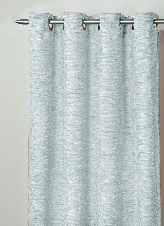 Klassisch - Fensterdekoration aus schwerer Thermo-Chenille-Qualität Ansicht 8 Klassisch - Fensterdekoration aus schwerer Thermo-Chenille-Qualität, in Größe 364 (H150xB135 cm) bis 464 (H245xB270 cm), in Farbe HELLBLAU, in Ausführung mit Universalschienenband Ansicht 8