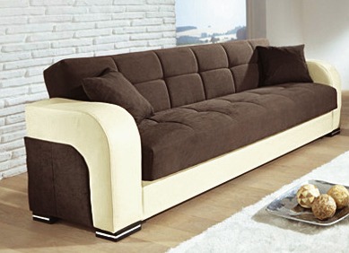 Polstergruppen - Funktions-Polstermöbel aus hochwertigem Kunstleder, in Farbe WEISS-SCHWARZ, in Ausführung Polstergruppe, 3-teilig Ansicht 2