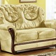 Polstergruppen - Polstermöbel mit Bezug aus echtem Leder, in Farbe ANTIKBEIGE, in Ausführung Sessel – Farbe ANTIKBEIGE – Ansicht 4
