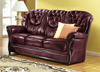 Polstergruppen - Polstermöbel mit Bezug aus echtem Leder, in Farbe ANTIKBEIGE, in Ausführung Sessel Ansicht 5