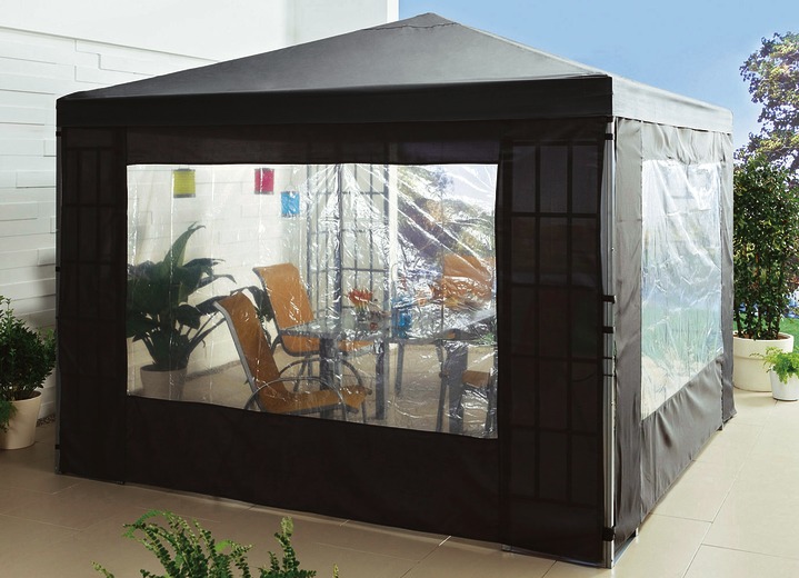 Garten - Seitenwand-Set, 2-teilig für Pavillon, in Farbe ANTHRAZIT, in Ausführung Seitenwand-Set zu Pavillon, 3x3 Meter Ansicht 1