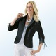 Blusen - Stilvolle Blusenjacke – Farbe SCHWARZ Blusen - Stilvolle Blusenjacke, in Größe 036 bis 050, in Farbe SCHWARZ