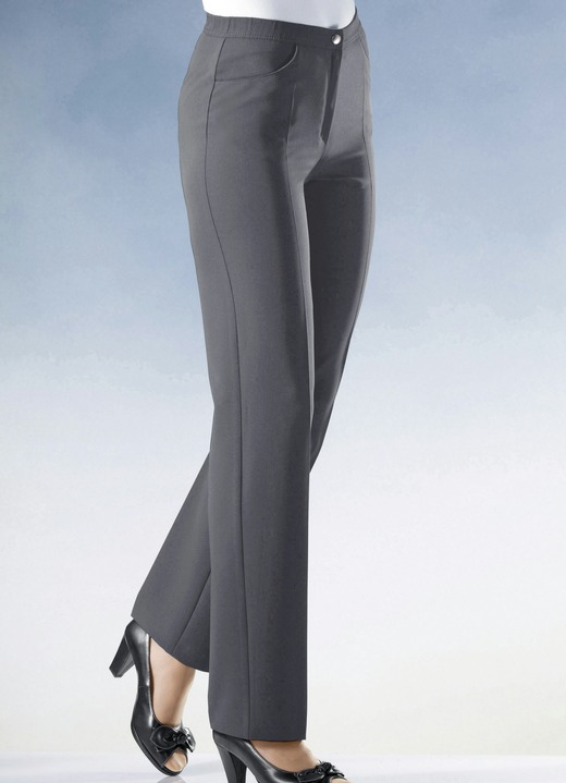 Hosen mit Knopf- und Reißverschluss - Hose mit komfortablem Dehnbund, in Größe 019 bis 058, in Farbe MARINE Ansicht 2