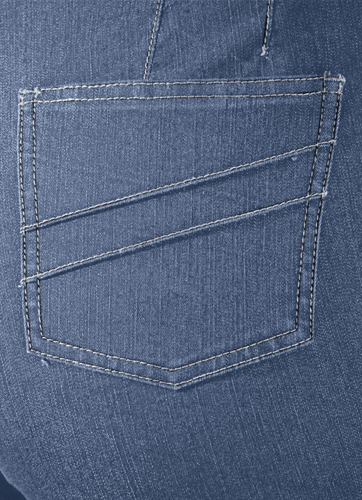 Hosen mit Knopf- und Reißverschluss - Jeans mit figurgünstiger Teilungsnaht , in Größe 019 bis 096, in Farbe JEANSBLAU Ansicht 2