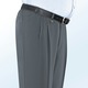 Hosen - „Klaus Modelle“-Unterbauchhose mit Zieranhänger in 4 Farben, in Größe 024 bis 060, in Farbe MITTELGRAU MELIERT