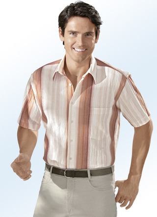 Seersucker Hemd mit schönem Streifen-Dessin