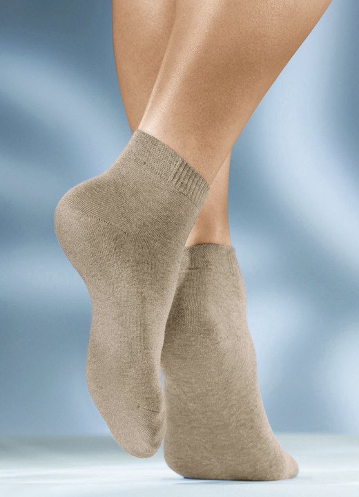 Strümpfe & Strumpfhosen - Sechserpack Socken in verschiedenen Farbstellungen, in Größe 1 (Schuhgr.35-38) bis 3 (Schuhgr.43-46), in Farbe 3x JEANSTÖNE, 3X BEIGETÖNE Ansicht 6