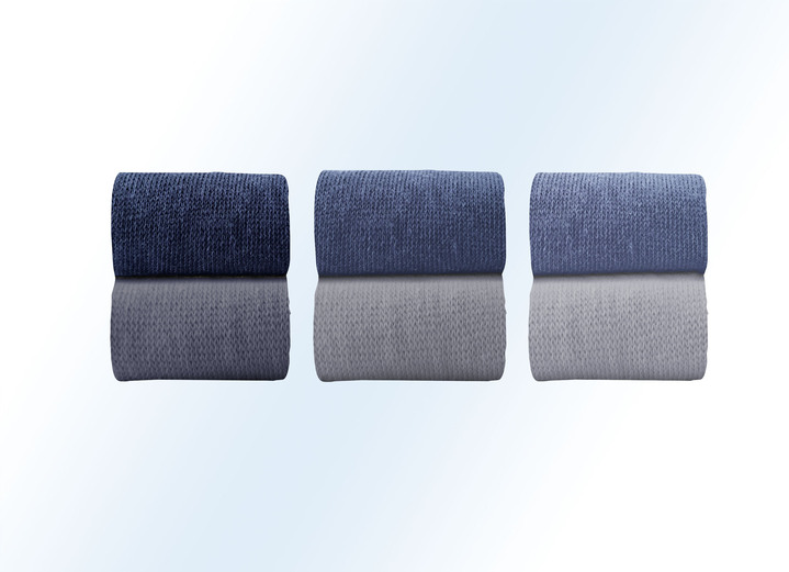 Strümpfe & Strumpfhosen - Sechserpack Kniestrümpfe mit Komfortbund, in Größe 1 (Schuhgr. 35-38) bis 3 (Schuhgr. 43-46), in Farbe 2X SCHWARZ, 2X MARINE, 2X ANTHRAZIT MELIERT Ansicht 5