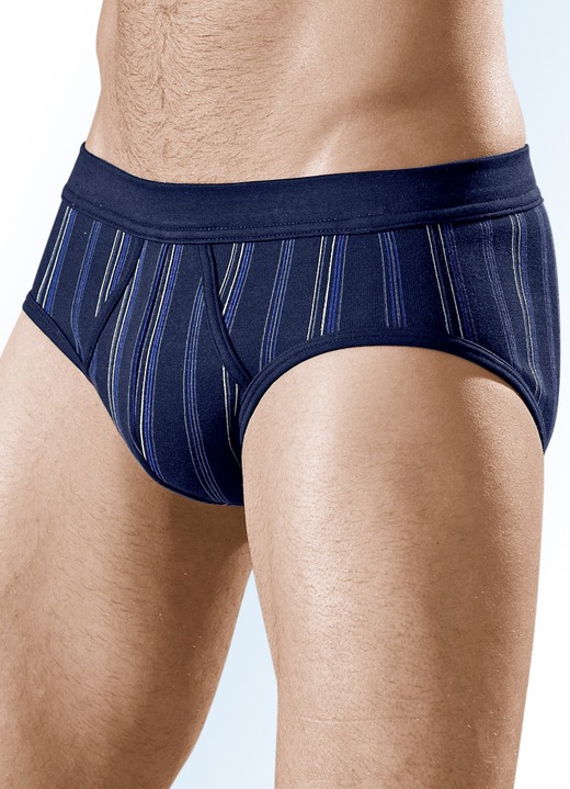 Schiesser Zweierpack Slips Aus Feinripp Mit Eingriff Bunt Gestreift Wasche Bader
