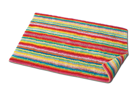 Badgarnituren - Wende-Badteppich aus 100% Baumwolle – Farbe MULTICOLOR – Ansicht  Badgarnituren - Wende-Badteppich aus 100% Baumwolle, in Größe 101 (Teppich, 60/60 cm ) bis 104 (Teppich, 70/120 cm ), in Farbe MULTICOLOR – Farbe MULTICOLOR – Ansicht