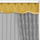 Klassisch - Apart gebogte Schabracke – Farbe GOLD Klassisch - Apart gebogte Schabracke, in Größe 665 (30x165 cm) bis 685 (30x500 cm), in Farbe BEIGE