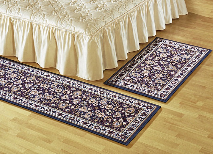 Klassisch - Brücken, Teppiche und Bettumrandungen, in Größe 111 (Brücke, 60x110 cm) bis 323 (Teppich oval, 190x280 cm), in Farbe BLAU Ansicht 2