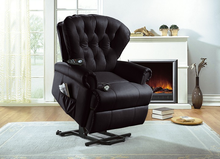 Komfortmöbel - Relax-Sessel für Entspannung erster Klasse, in Farbe SCHWARZ, in Ausführung Massage-Sessel mit Aufstehhilfe Ansicht 1