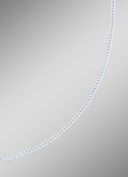 Halsketten - Vierkant-Fuchsschwanzkette aus Silber, in Farbe  Ansicht 1