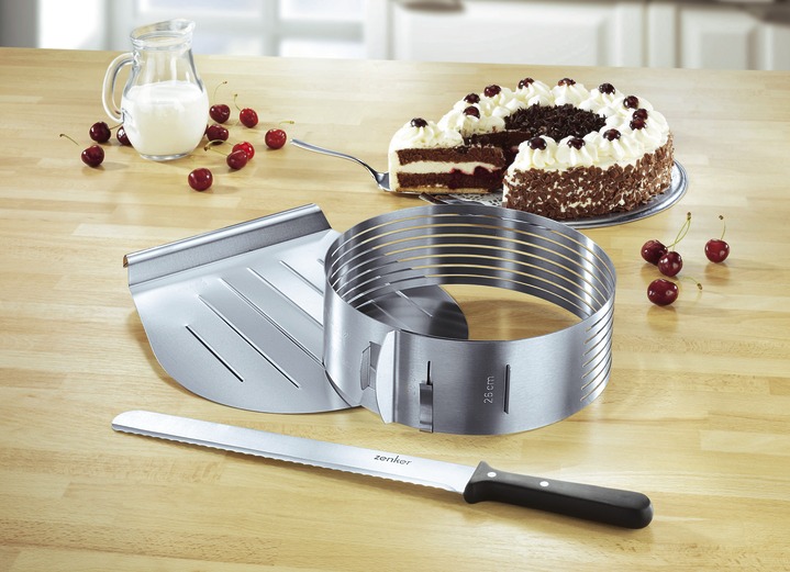 kuchenschneidhilfe set 3 teilig backen bader